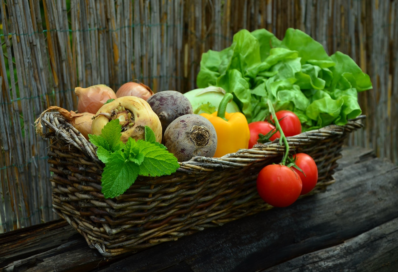 Une récolte de légumes sur un balcon